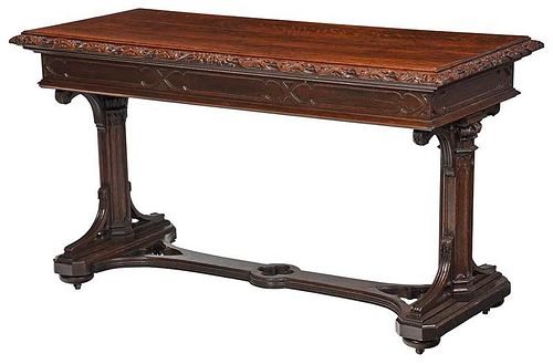 Gothic Revival Library Table