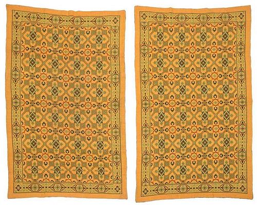 Pair Indian Dhurrie Cotton Rugs