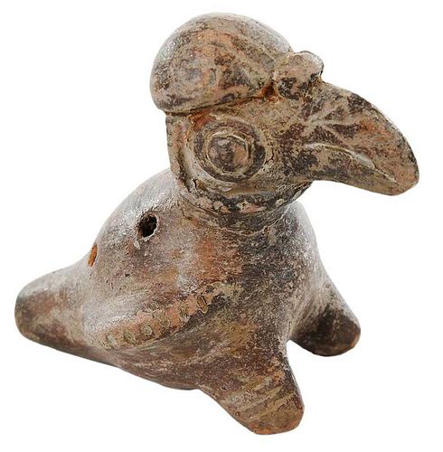 Pre-Columbian Bird Whistle Ocarina 