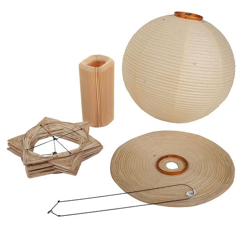 Four 20th Century Paper Lamp Shades