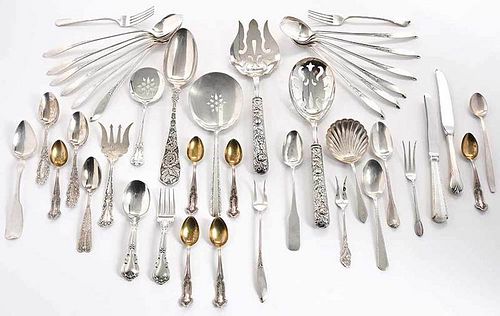 42 Pieces Assorted Sterling Flatware