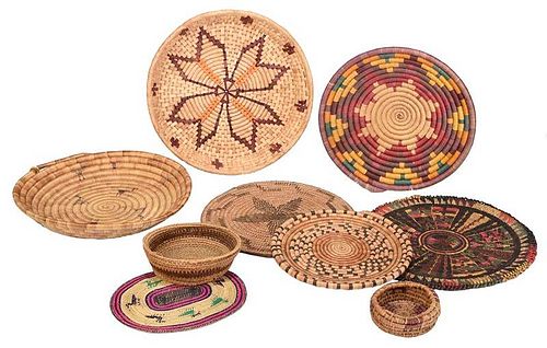 Nine Assorted Decorated Baskets