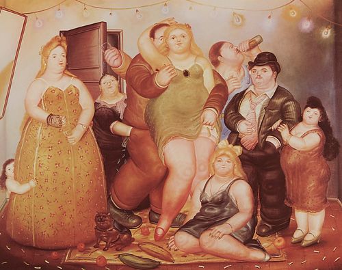 Fernando Botero "La Maison de Raquel Vega" Color 