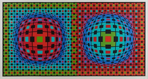 Victor Vasarely "Ionau" Color Screenprint