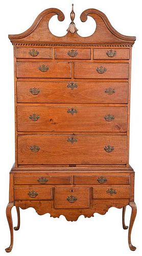 Rare Southern Chippendale Walnut High Chest