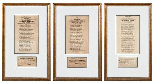 Three Charleston Printed Addresses to Lafayette