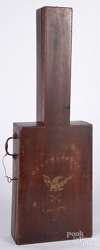 Stained poplar guitar case, 19th c.
