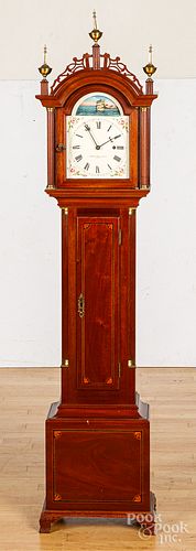 Federal style mahogany dwarf clock