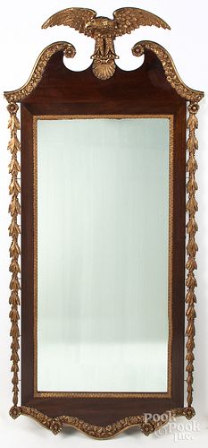 Mahogany and gilt mirror, early 20th c.