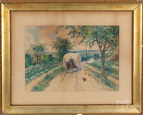George Newman watercolor and gouache landscape