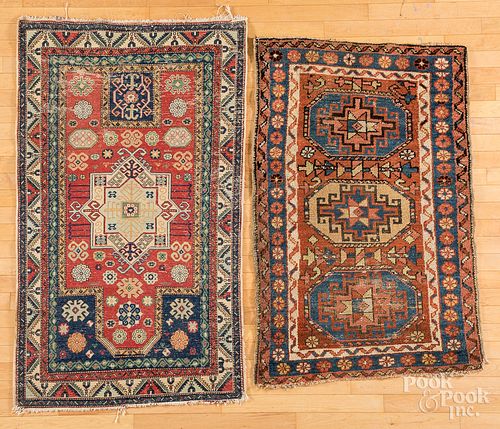 Two semi antique Caucasian carpets