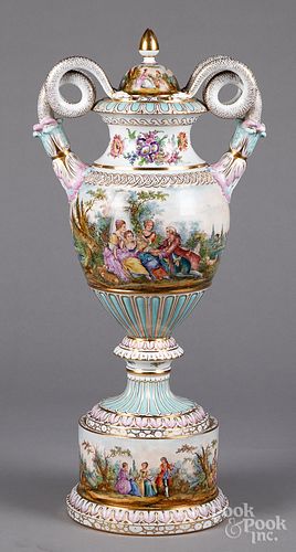 Sevres style porcelain urn
