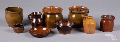 Group of Pennsylvania redware, 19th c.