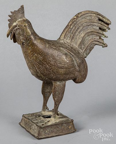 African bronze rooster