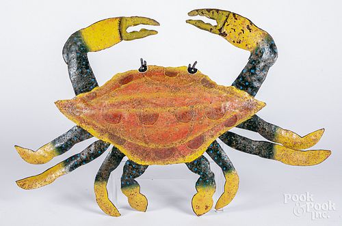 Painted sheet metal crab