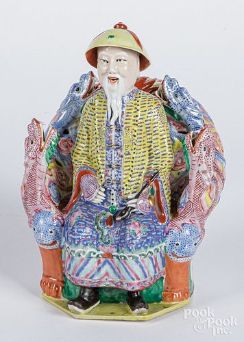 Chinese export porcelain figure.