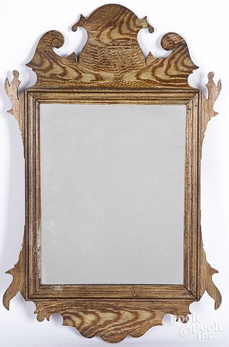Chippendale mahogany mirror, ca. 1800.