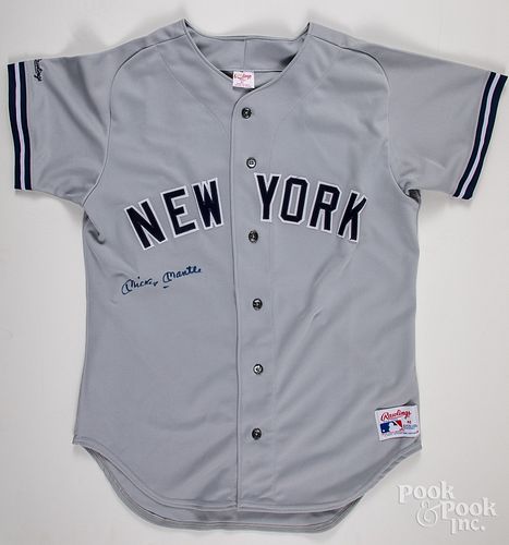 Mickey Mantle signed jersey.