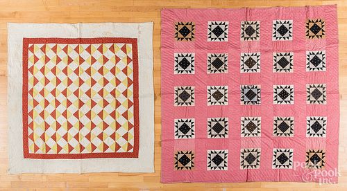 Two pieced quilts.