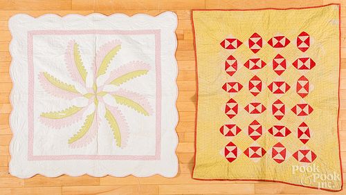 Two crib quilts, ca. 1900.