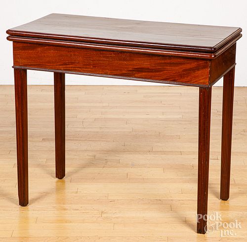 George III mahogany game table, late 18th c.