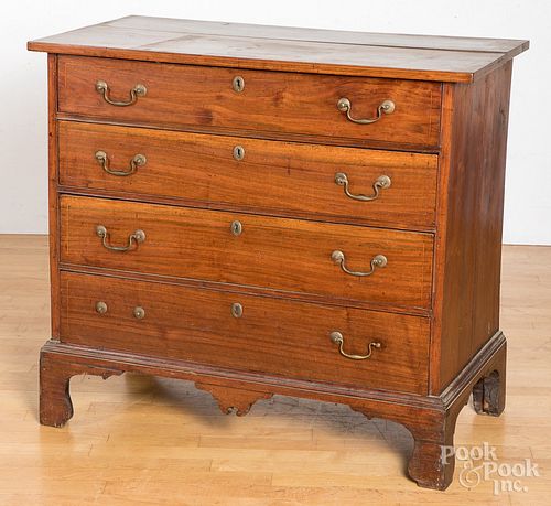 Federal walnut chest of drawers, ca. 1805.