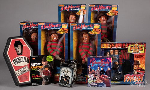 Five Nightmare on Elm Street Freddy dolls