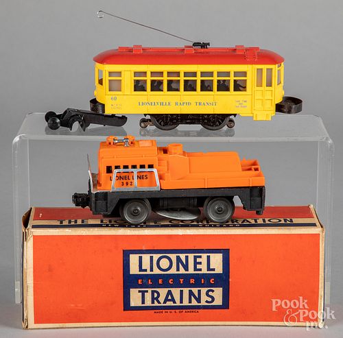 Two Lionel train cars.