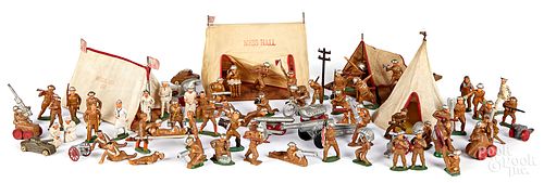 Collection of Manoil and Barclay toy soldiers