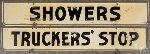 Painted steel trucker sign