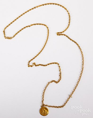 18K gold necklace