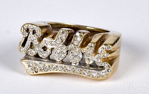 10K gold and diamond ring