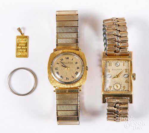 18K gold wristwatch, etc.