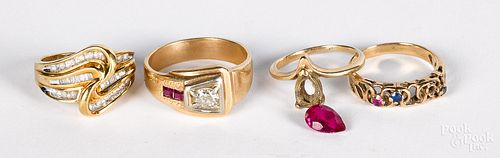 10K gold, diamond and gemstone jewelry