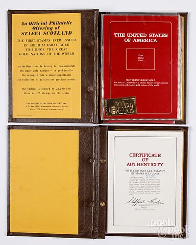 The Gold Nations of the World 23K gold stamp set
