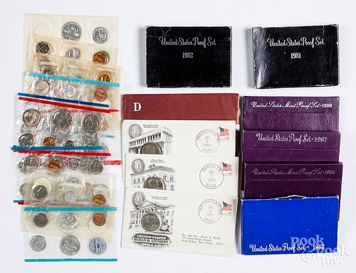 10 US mint sets, 1959-1963, etc.