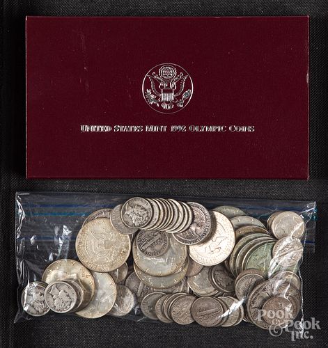 US silver coins, 8.5 ozt., etc.