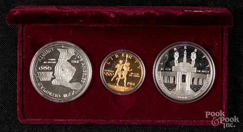 Los Angeles Olympiad three coin set