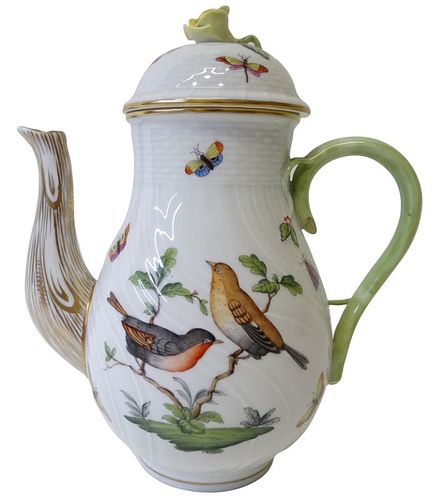 Herend Rothschild Bird Porcelain Teapot
