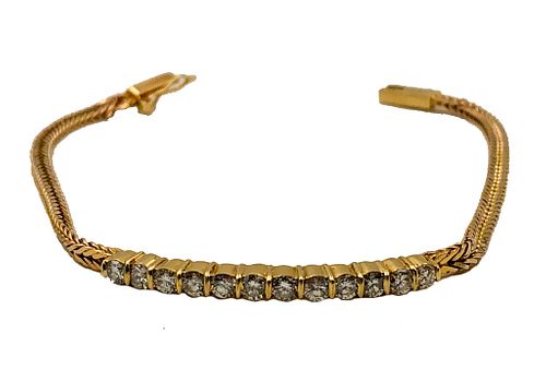 14K Gold Diamond Bracelet Appraised value $3,259