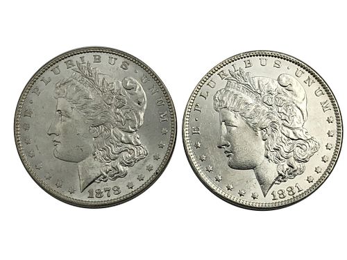 1878 and 1881-O Morgan Silver Dollar Coin Lot