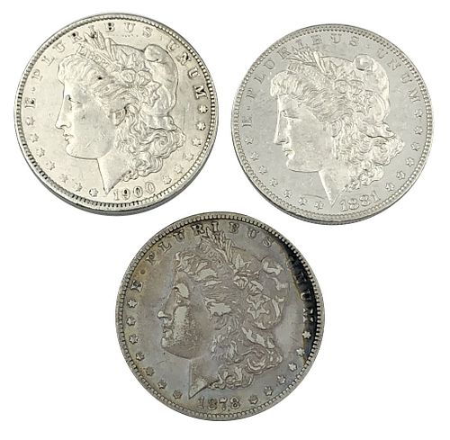 1878 1881-O 1900 Morgan Silver Dollar Coin Lot