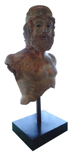 Large Roman Style Bronze Bust Sculpture
