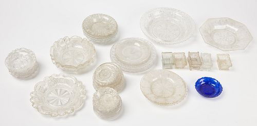Large Lot Early Pressed Glass