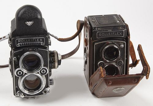 Two Old Rolleiflex Cameras