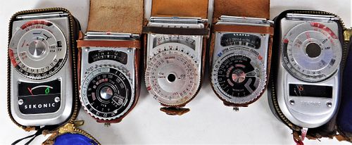 Group of 5 Vintage Sekonic Exposure Meters #2