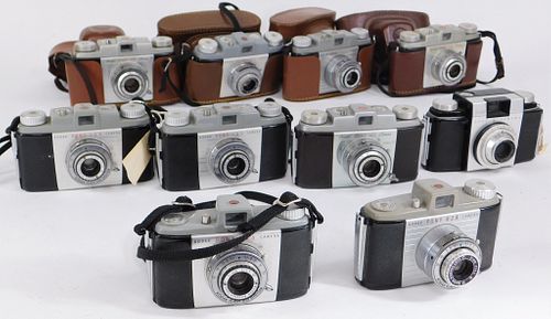Group of 10 Kodak Pony Cameras