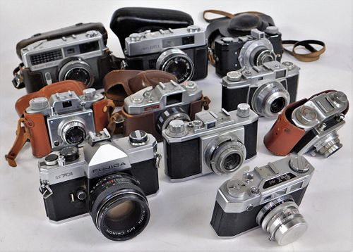 Group of 10 Japanese 35mm Cameras