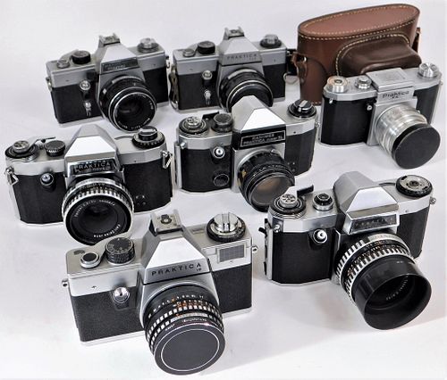 KW Group of 6 Praktica 35mm SLR Cameras, M42