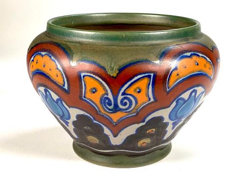 Gouda Glazed Pottery Vase